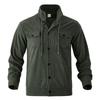 Autumn American Heavyweight Men's Corduroy Shirt Jacket New Simple Versatile Multi-Pocket Long Sleeve Stand Collar Jacket