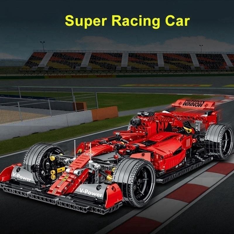 Non-Toxic Racing Car Building Blocks Set Creative Technical Assembly Bricks Moc-Compatible Stem Toys Gift For Adults Kids