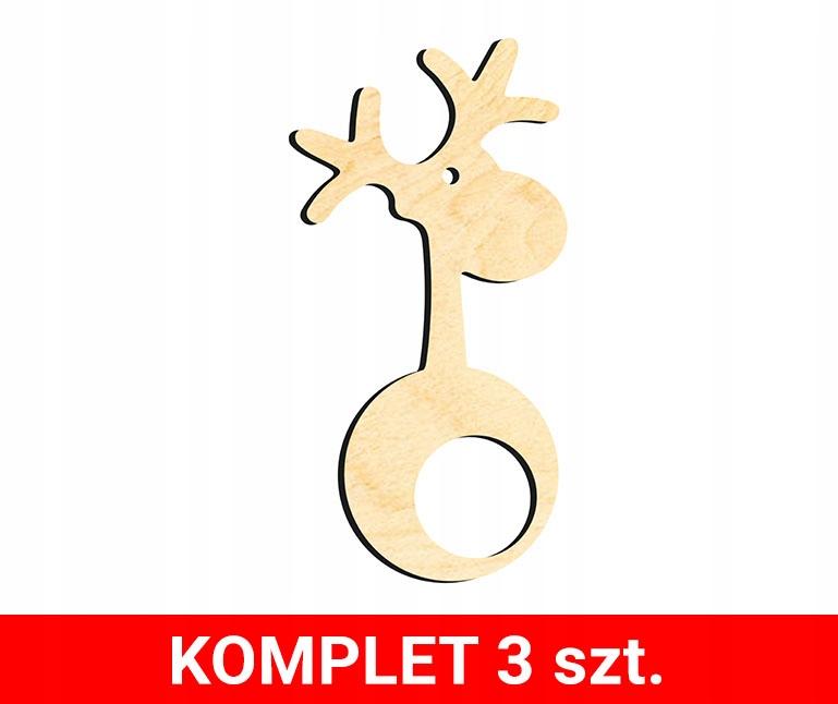 Wooden Christmas tree decorations Z22 3 pcs.