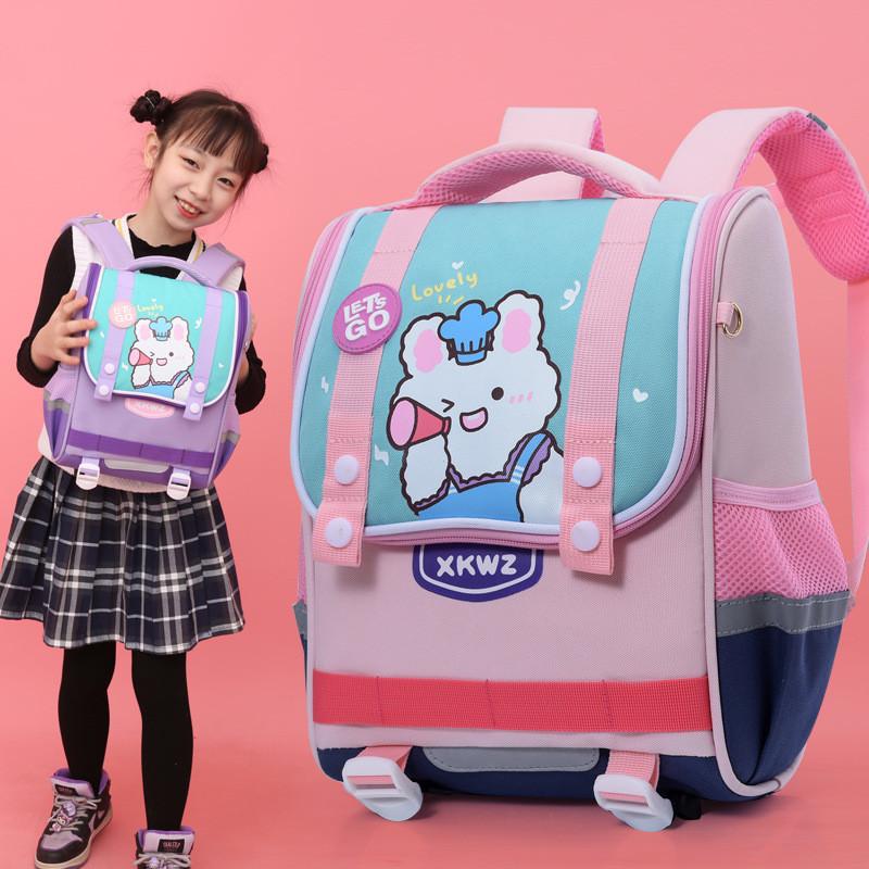 Adorable Cartoon Dinosaur And Bunny Backpack For Kids Oxford Fabric Lightweight