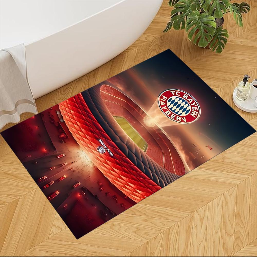 Bayern Munich Football Glory Cleanable Rug Soft Plush Non-slip Bottom Living Room Essential Fashionable Home Decor Housewarming Gift Idea