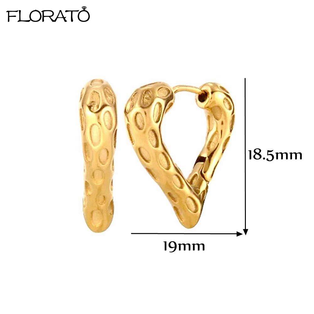 

925 Sterling Silver Needle Fashion 19mm Heart Hoop Earrings for Women Vintage Gold Color Metal Jewelry 2025 New Luxury Earrings