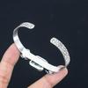 Mothers day Deal K2 Jasper Gemstone Flower Daughter Bangle Bracelet 925 Silver
