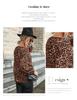 2025 Spring Leopard Print Chiffon Long-Sleeve Women's Pullover Shirt