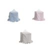 Cotton Fabric Tissue Box Cover, Lined Tissue Holder with Gathered Edge, for Bedroom Shelves in Daily Use