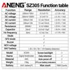 ANENG SZ305 Multimeter Professional Capacitor Tester with 1999 Count AC/DC Voltmeter Current Resistance Ohm Intelligent Testing