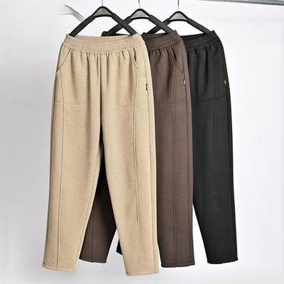 Autumn Pants, Women's Pants, Autumn and Winter Straight High-waisted Trousers, Women's Outer Wear Plus Velvet Pants