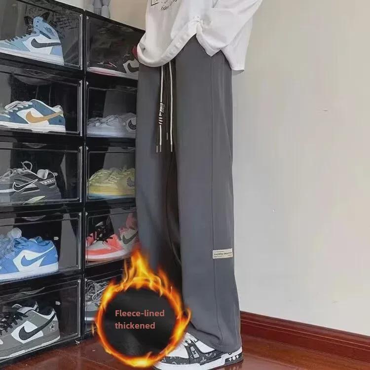 Herren Frühling/Sommer Locker sitzende leichte Sweatpants - Weitbeinige Freizeithose