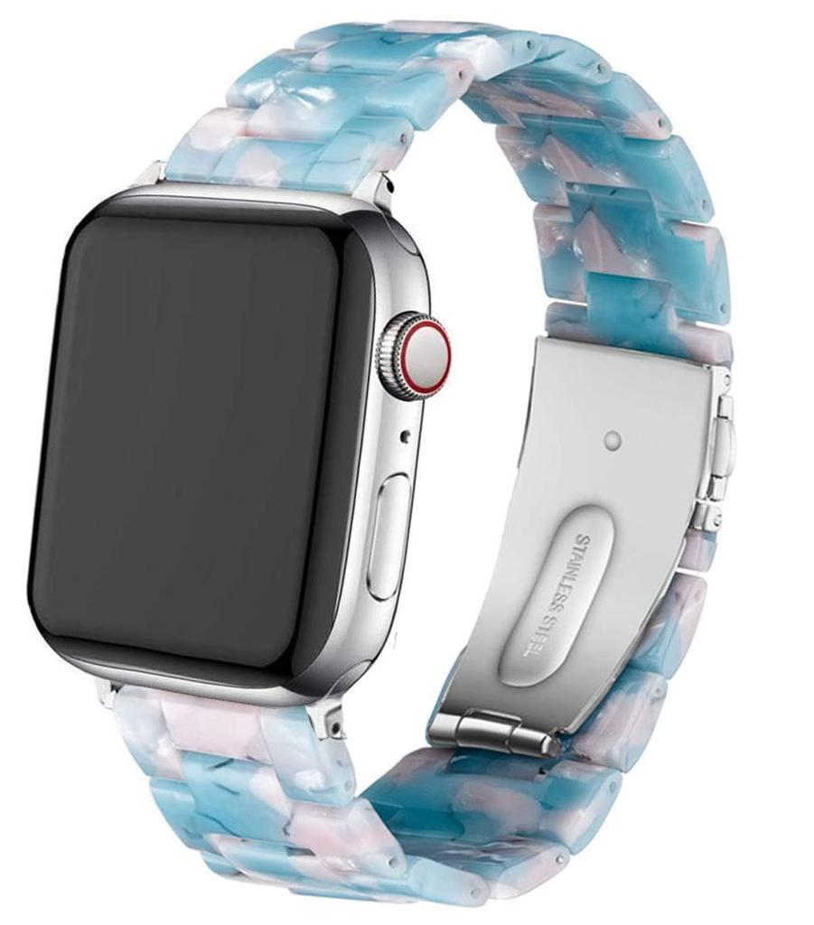 Resin Strap for Apple Watch Band 44mm 40mm 42mm 40mm Accessoreis Luxury Watchband Belt Bracelet iWatch Series 3 4 5 Se 6 Band