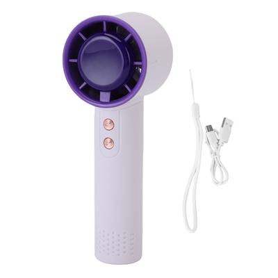 Portable Handheld Fan 3000mAh Battery Operated Rechargeable Personal Cooling Fan with 7 Color LED Ambient Light for