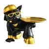 Bulldog Figurine Tray, Storage Organizer for Snacks And Keys, Dog Statue Home Office