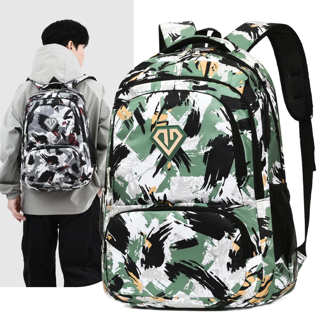 Nuovo zaino casual semplice grande capacità Oxford mimetico borsa per studenti leggera zaino da viaggio per esterni