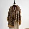 Women Winter Luxury  Imitation Cashmere Scarves Thick Warm Plaid Jacquard Soft Female Coldproof Bufanda Shawl Scarf