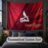 Custom Name Text Tapestry,St. Louis Cardinals Decorative Wall Hanging, Background Tapestry For Home Bedroom