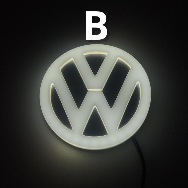 For VOLKSWAGEN 11cm 4D Badge For VW Logo Light LED Trunk Light 4D VW Logo Light Grille Badge For VW Volkswagen Bora Golf Jetta P