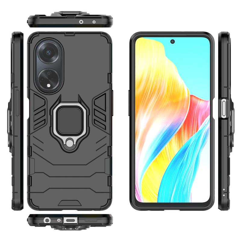 Case For OPPO A98 5G Case Armor Shockproof Magnetic Metal Ring Holder Phone Cases for OPPO A98 5G CPH2529 A 98 2023 Back Cover