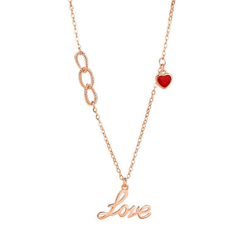 Tancise S925 Sterling Sølv Luksus Personlighet Anheng Halskjede Klassisk tidevannshalskjede for kvinner