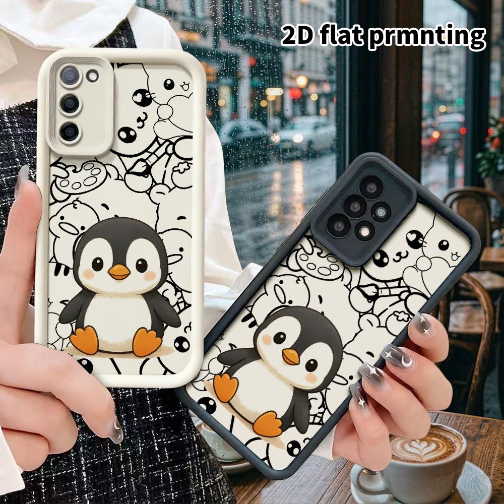 Phone Case: 2D Flat, Suitable for Samsung Galaxy A34 A35 M05 M06 S20 S22 S21 FE Plus 5G Protective Case, Little Penguin Sitting, Perfect Holiday Gift 