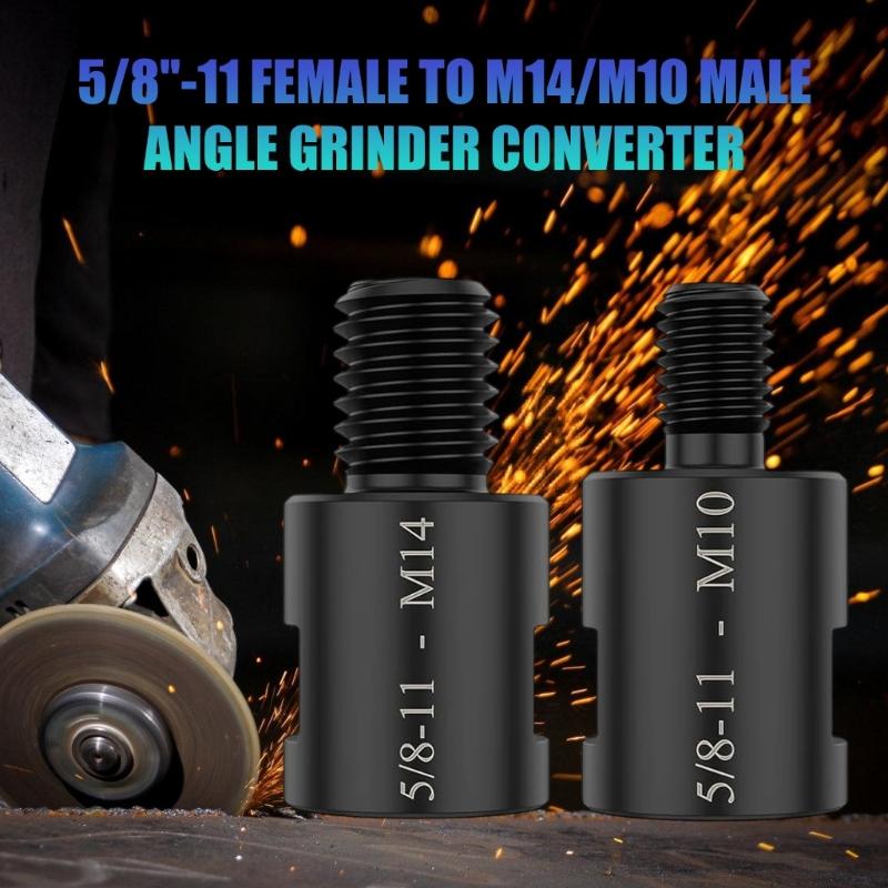 4Pieces Grinders Conversion Set Transform 5/8~11 Female Thread To M 10 M 14 Male for Various Power Tool Featuring Stable Alloy Steel Construction