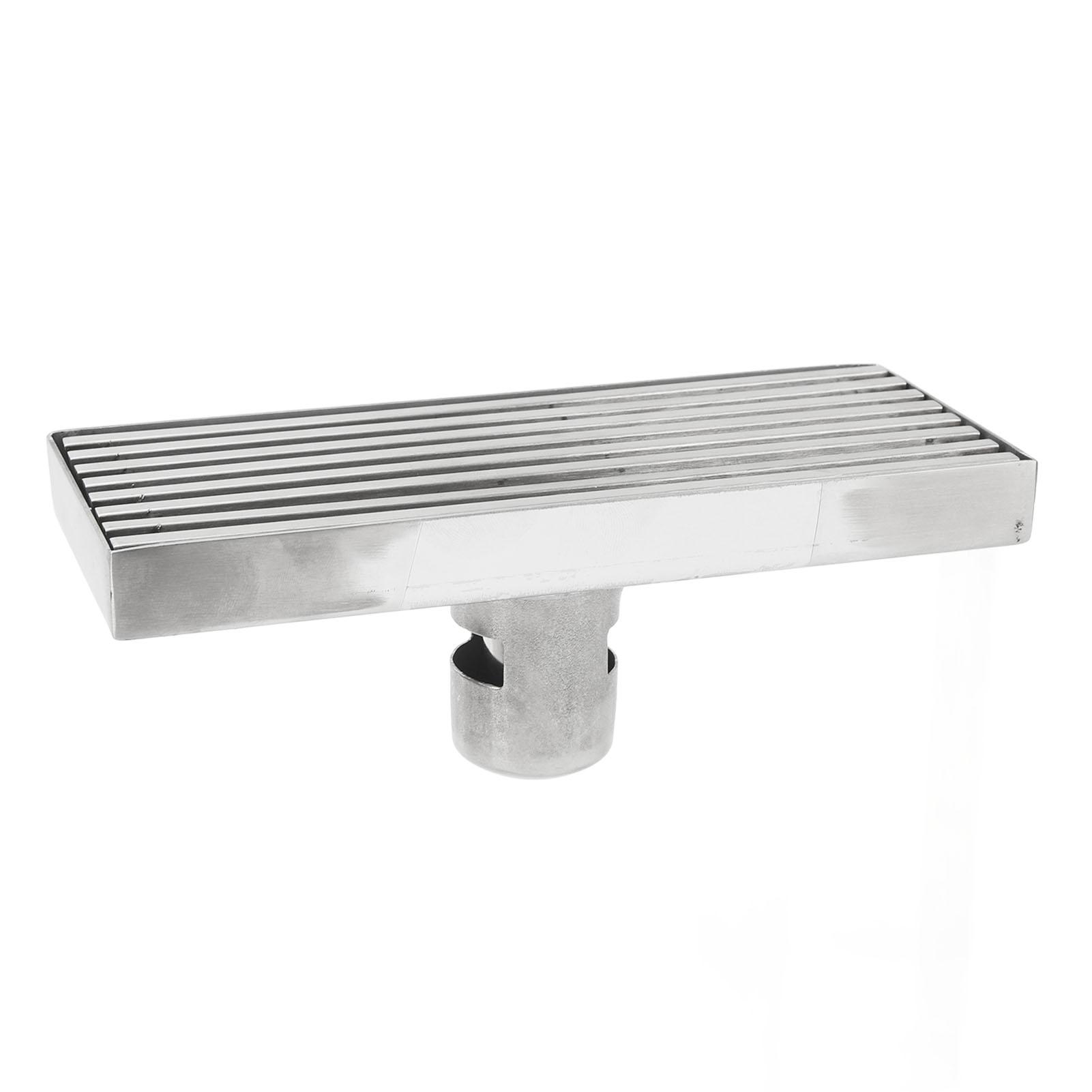 

Linear Shower Drain Stainless Steel Odor Resistant Rectangular Floor Drain for Home Bathroom Balcony Center Hole