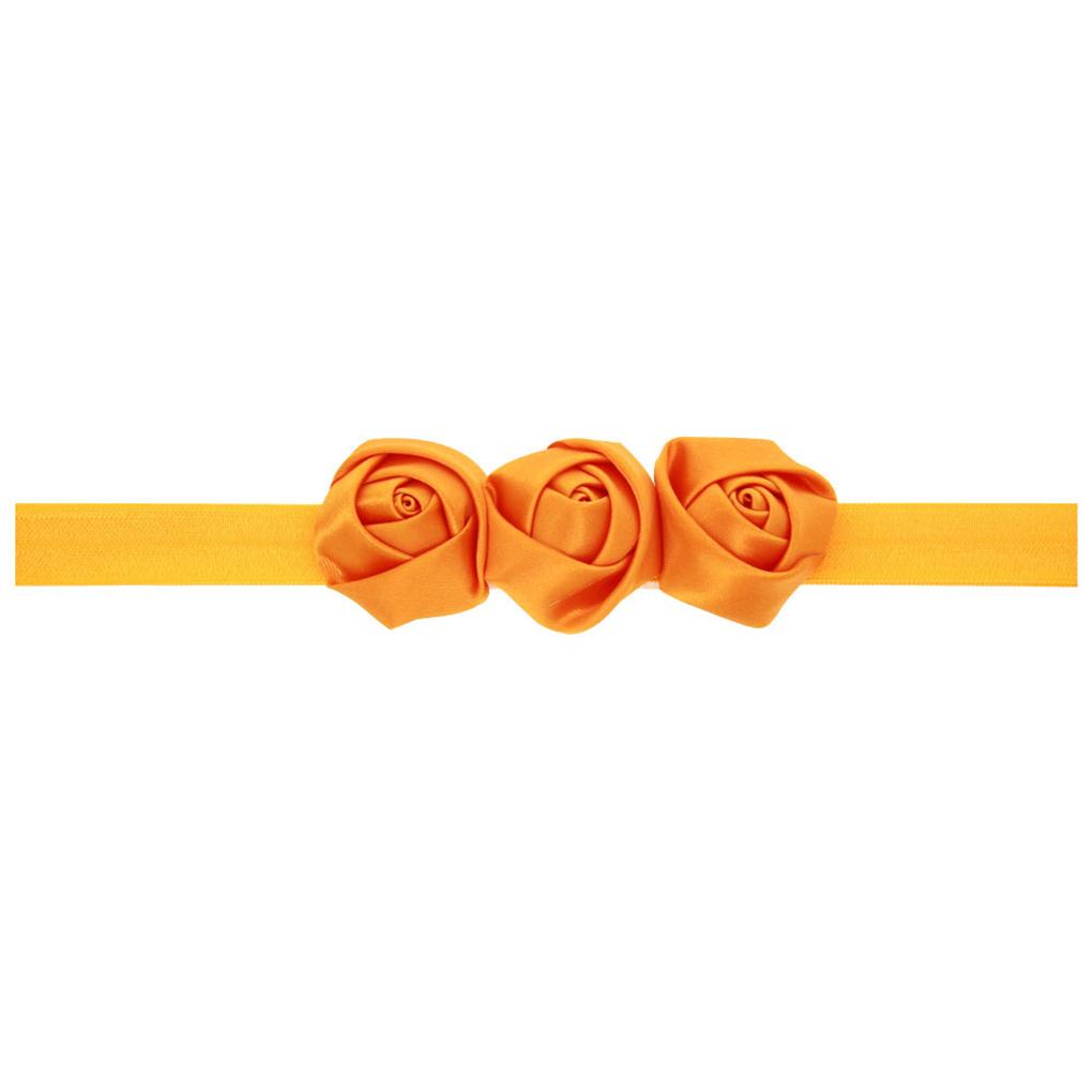 9Pcs Newborn Headbands Infant Rose Elastic Hair Band Solid Color Headwear Hairstyling Accessories