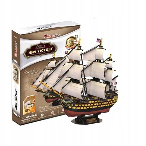 Cubic Fun Puzzle 3d Żaglowiec Hms Victory Royal Navy 189 Elementy - T4019h