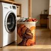 Quilted Laundry Basket Large Capacity with Handles Organizer Foldable Soft Storage Box for Nursery Bedroom Laundry Room