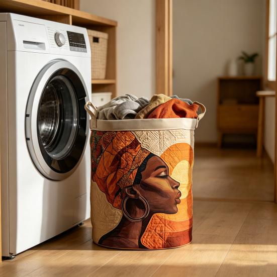 Quilted Laundry Basket Large Capacity with Handles Organizer Foldable Soft Storage Box for Nursery Bedroom Laundry Room