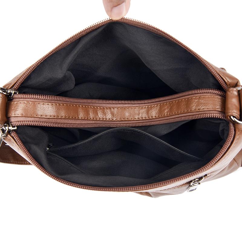 Large Capacity Retro Multi-layer Small Square Bag Women's Shoulder Crossbody Bag