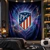 Wandbehang Wandteppich Atletico Madrid Druck Stoff für Wohnzimmer Schlafzimmer Heimdekoration