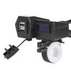   Motorcycle Dual USB   Socket Adapter with Voltmeter Display