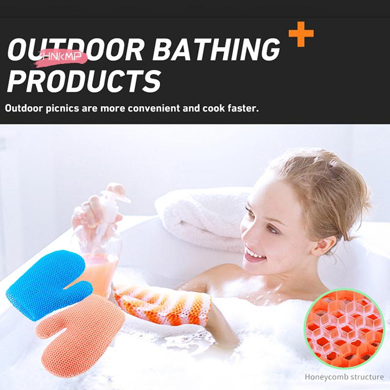 Colorful Honeycomb Weave Exfoliating Shower Glove with TPU High Elasticity Antibacterial Material Gentle Safe And Durable