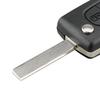 2 Buttons Flip Folding Key Case Black Remote Flip Folding Key Shell Cover Case for Peugeot 207 307
