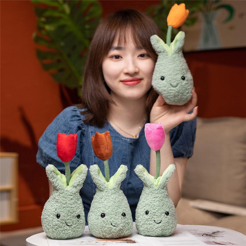 Tulip Succulent Adorable Plushie Toy Cute Cartoon Plant Kids Birthday Present