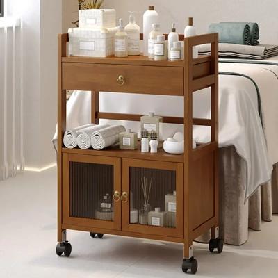 Carro Auxiliar Spa Mobiliario Peluquería Salón Belleza Rodante Estética Recepción Tocador Bandeja Limpieza Profesional Hotel