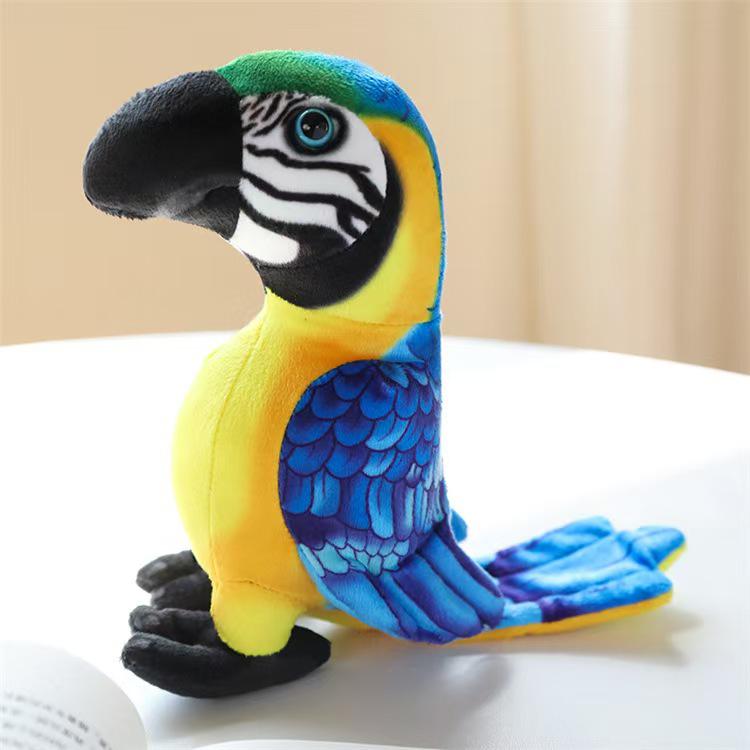 Cross-border Macaw Parrot Plush Toy - Children's Cognitive Bird Figurine