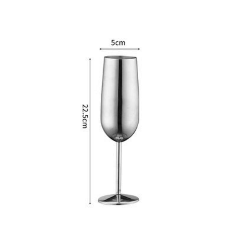 Stainless Steel Champagne Glases Electroplating Agave Cup Liquor Cocktail Goblet Juice Tumbler Party Restaurant Drinkware Cup
