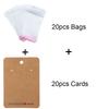 20sets Bracelets Display Cardboard Holders With Self Adhesive OPP Bags Necklace Cards Organizers For Jewelry Packaging Making