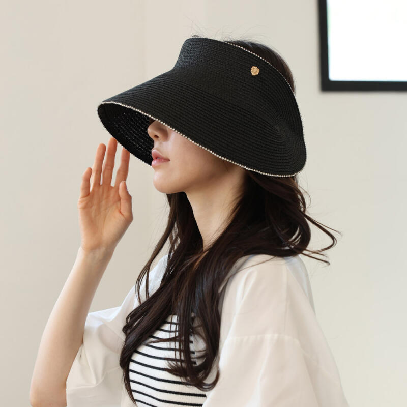 Mikoa Summer Wide-brimmed Rattan Straw Twist Sun Cap