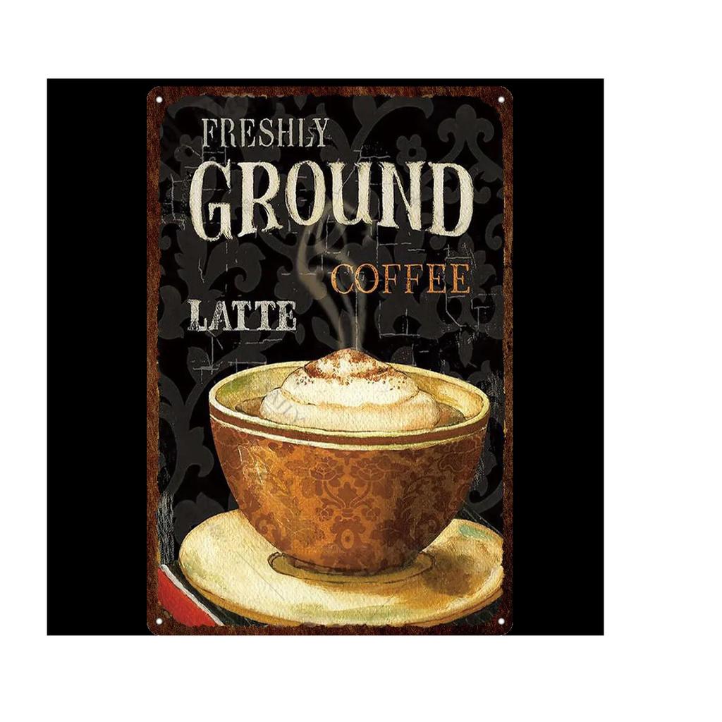 Vintage Chokladaffisch Godis Metallskylt Reklam Vägg Bar Hem Konst Kök Butik Retro Dekor Metall Väggmålning Dekoration