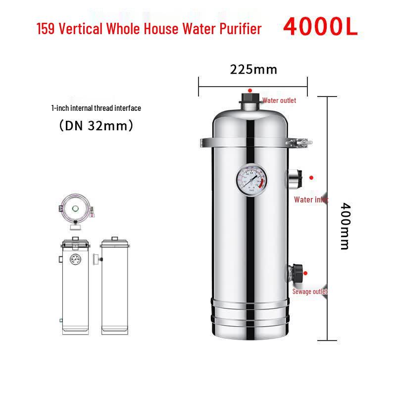 LISM Large Flow Stainless Steel Central Water Filter