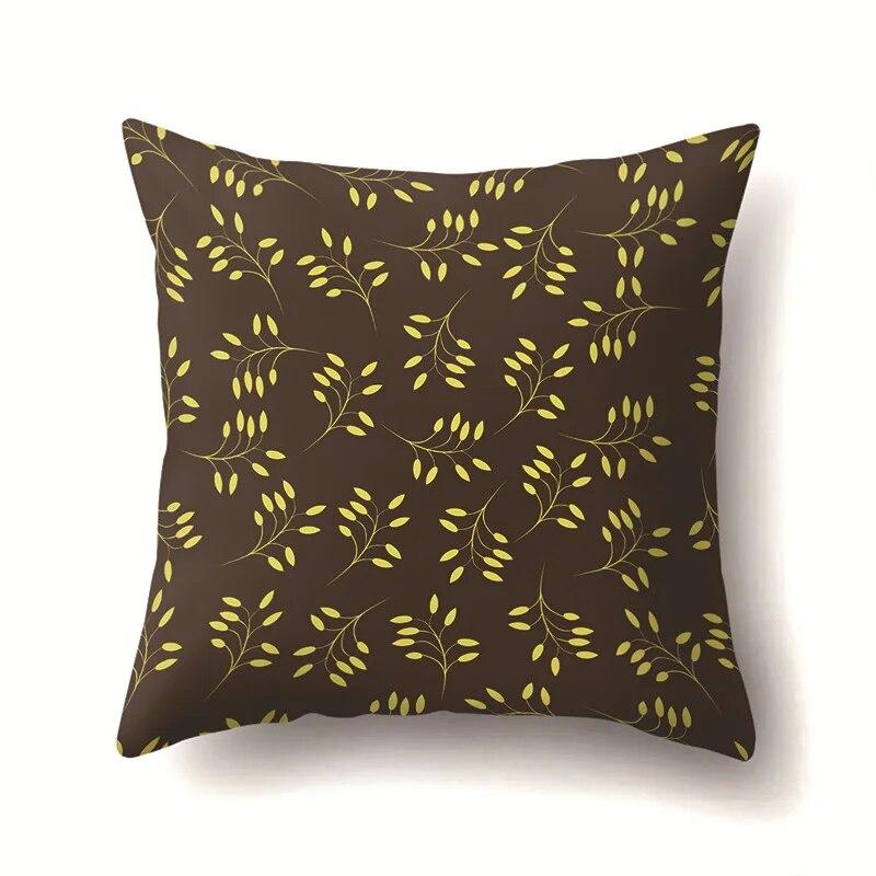 Leaf Flower Pillowcase Office Cushion Cover Living Room   Riding Waist