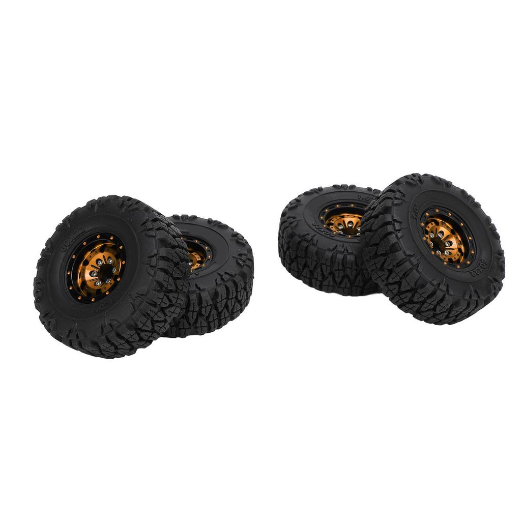 4pcs 1.0in Small RC Wheels Tires Aluminium Alloy Compatible RC Climbing Car Wheels Tire for 1Celsius18 1Celsius24 for SCX24