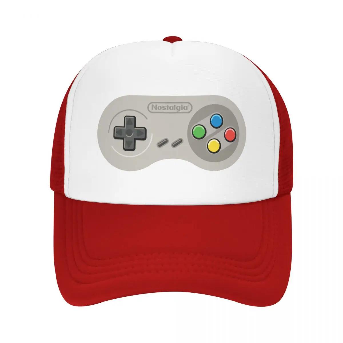 Personalized Retro Video Game Controller Baseball Cap Outdoor Unisex Womens Adjustable Gamer Gift Trucker Hat Autumn Dad Hat One Size