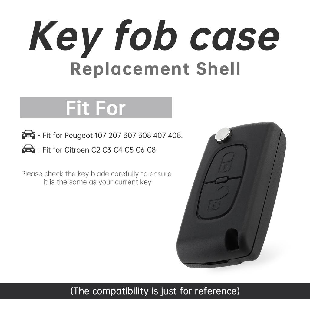 2 Tasten Citroen Klappschlüsselanhänger Gehäuse Ersatz 207 307 308 407 C1 C2 C3 C4 Schlüsselanhänger Schraubenzieher Verschleißfest