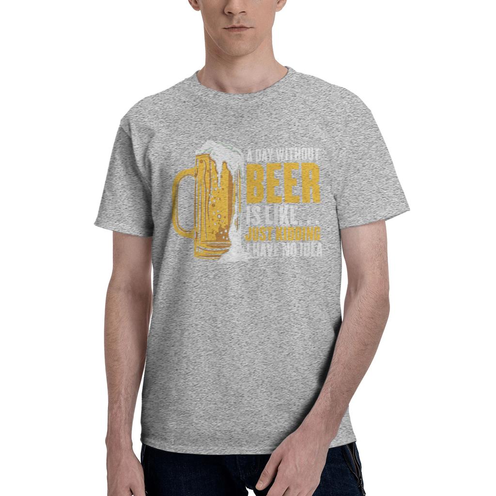 1 Piece Without Graphic 100 Cotton Tshirt Beer Day Tops Tees For Unisex