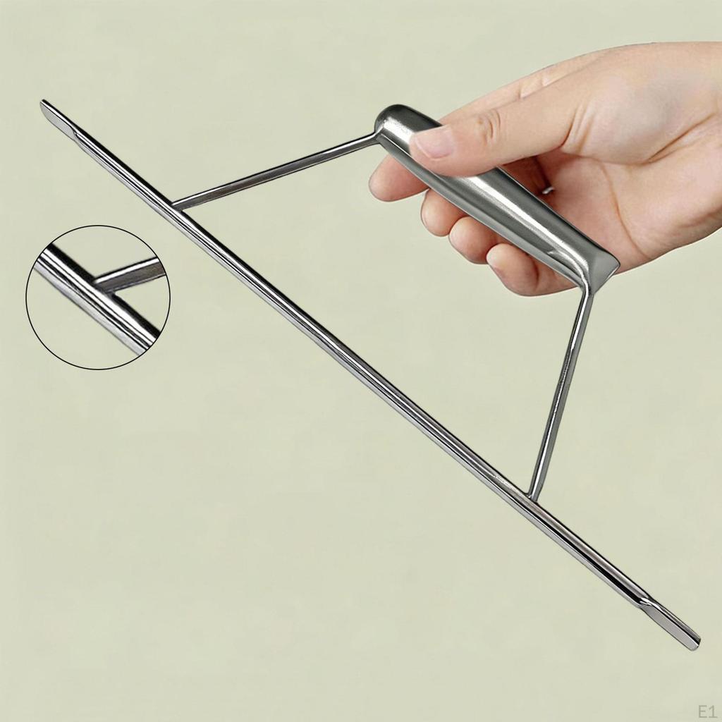 Efficient Frying Tool Stainless Steel Rolling Pin Easy to Clean Cooking Rod Press Bar for Home