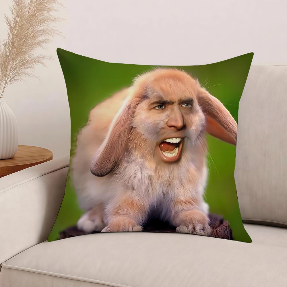 Actor New Pop N-Nicolas C-Cage Funny Pillow Case Office Cushions Suitable For Sofa Car Bedroom Decorative Cushion Cover