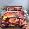 Cherry blossoms and pagoda. Bedding sets Duvet cover sets Duvet covers Pillowcases(1*Duvet Cover 2*Pillowcases without duvet insert)