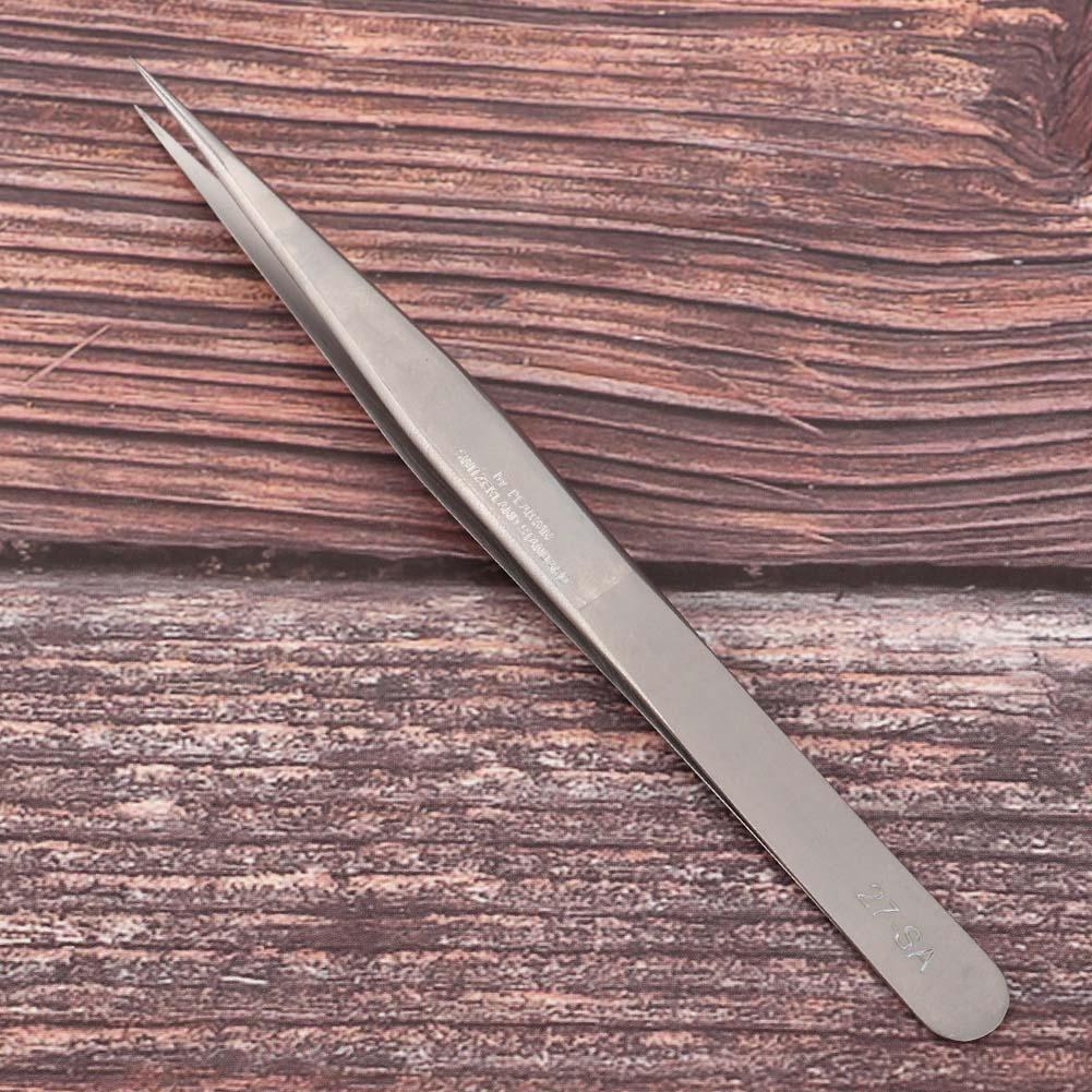 Stainless Steel Antimagnetic Acid Proof Tweezers High Hardness Watch Repairs Tool (#4)